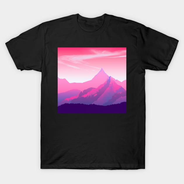 Sunet styliezed Mountains T-Shirt by SJG-digital